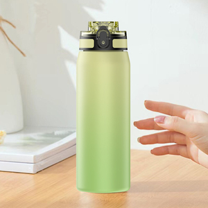 2024 Gradient Color Powder Coated 1000ml Water Bottle Custom Double Insulation Direct Drinking Cap One Stainless Steel Tumbler - Product Image 3