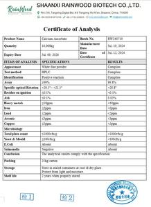 Poudre de Vitamine C Ascorbate de Calcium Rainwood, Vitamine C Tamponnée, Fournisseur en Gros, Marque Privée OEM, Soutien Immunitaire Non <span class=keywords><strong>Acide</strong></span> - Product Image 2