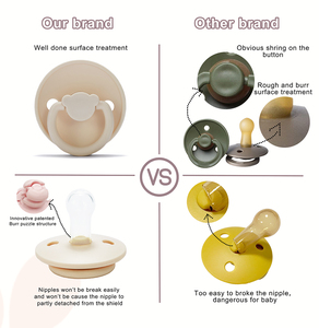 Fabricant OEM Vente en gros Sucette orthodontique Tétine souple et légère en silicone liquide PP Nouveau-né Tétine pour bébé de 0 à 18 <span class=keywords><strong>mois</strong></span> - Product Image 4