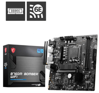 For MSI B760M BOMBER WIFI Desktop Computer Intel B760 14th/13th/12th Generation Core/Pentium/Celeron 2x DDR5 DIMM Micro ATX SATA