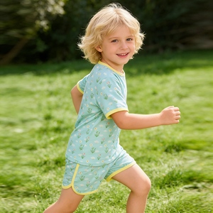 Pigiama in rete traspirante per <span class=keywords><strong>bambina</strong></span>, set pigiama a maniche corte per neonati, leggero, per le giornate estive calde - Product Image 3