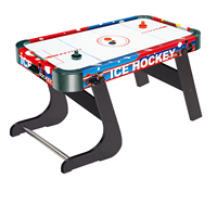 Table de hockey sur air OEM de 4 pieds, peu encombrante, avec pieds pliables, jeu de sol électrique pleine grandeur pour adultes, construction en MDF