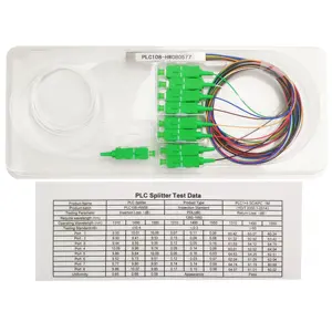 Alicates de fibra de 1x8 vías con conector SC APC, tipo de tubo de acero