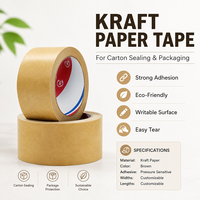 Ruban adhésif en papier kraft renforcé en gros, adhésif puissant, pour scellage de cartons, 48 mm x 100 m, fourni par le fabricant