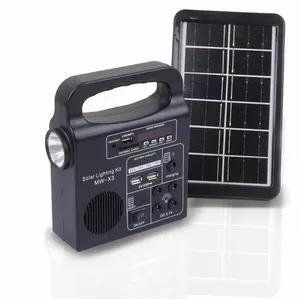Iluminación del hogar panel solar Kit de energía sistema solar con bombilla LED sistemas de energía solar portátiles para el hogar