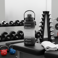 Vente en gros de gourde 4-en-1 bouteille d'eau de sport givrée en plastique dégradé bouteille d'eau de gymnastique de grande capacité pour boire directement