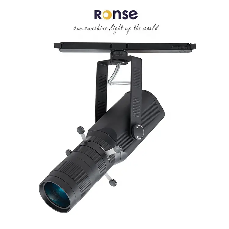 RONSE Commercial Track Light Showcase Display Light 30w Rail Spot Focus Zoomable Showroom Gallery Museum Led Track Light