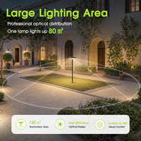 Lampes solaires pour allées paysagères, LED haute luminosité, indice de protection IP65, matériau ignifuge V0, avec garantie de 3 ans, utilisation en projet