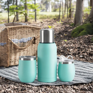 Juego de té de yerba mate de acero inoxidable de diseño clásico de 8oz y 12oz, botella termo de 25oz con Bombilla Straw Mate, tazas para uso en agua - Product Image 2