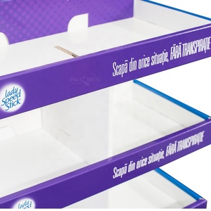 Expositor de Piso Plegable de Cartón Ecológico Impreso Personalizado de 4 Niveles para Speed Stick - Product Image 3