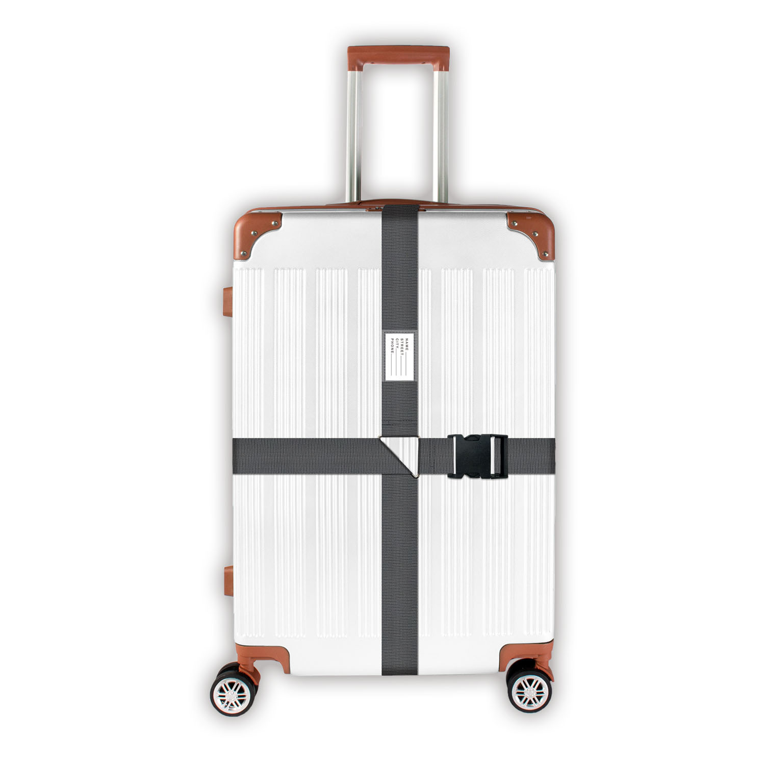 Practical Elegant Satin Lanyard with Cross Strap for Suitcases Without Password Lock Image 4