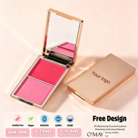 Palette de fards à joues pressés et crème végétaliens en gros, haute pigmentation, résistants à l'eau, longue tenue, minéraux, marque privée