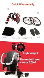 Silla de Ruedas Deportiva de Nuevo Diseño para Personas con Discapacidad, Ligera y Plegable, Manual, Modelo D8800 - Product Image 3