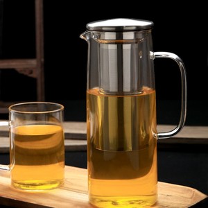 Cafetière à infusion froide avec infuseur amovible en acier inoxydable Théière glacée en <span class=keywords><strong>verre</strong></span> à haute teneur en borosilicate - Product Image 1