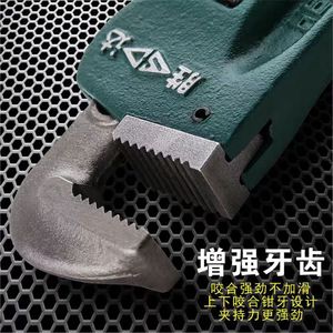 Shengda Pipe Wrench Carbon Steel Serrated Jaw Adjustable Imperial Industrial Grade - Product Image 1