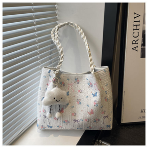 Bolsos de mujer de alta calidad, bolso tote de gran capacidad, nuevo bolso de hombro versátil con forro de PU a la moda. - Product Image 3