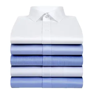 Cheap wholesale new plus size men's lapel slim cotton Oxford shirt casual fashion formal wear formal business shirt for men
