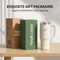 Mug de voyage isotherme Kingze personnalisé avec logo, anti-fuite, 900 ml (30 oz), en acier inoxydable à double paroi, avec poignée et paille