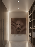 Art Mural Ondulé 3D Stéréoscopique Irrégulier Inspiré du Visage Humain, Insonorisant, Étanche et Lumineux, Choix des Designers Modernes