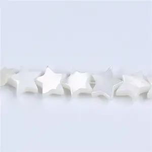White Mother Of Pearl Star Shape Shell Strand For Diy Making
