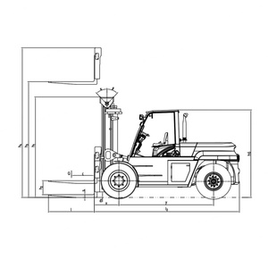 Industrial Internal Combustion Forklift 12T 16T 3m Lift Height Powerful Diesel Engine Cargo Lifting Truck for Construction Site - Product Image 4