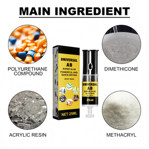 <span class=keywords><strong>Colle</strong></span> époxy transparente en 2 parties avec 2 tubes de mélange, <span class=keywords><strong>colle</strong></span> époxy à forte adhérence pour la réparation du plastique, du métal, de la céramique, du bois, du verre, de la pierre - Product Image 4