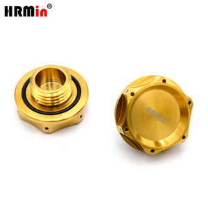 HRMin - Tapón <span class=keywords><strong>de</strong></span> Rosca para Tanque <span class=keywords><strong>de</strong></span> <span class=keywords><strong>Aceite</strong></span> <span class=keywords><strong>de</strong></span> <span class=keywords><strong>Motor</strong></span> <span class=keywords><strong>de</strong></span> Automóvil y Motocicleta, Color Dorado, <span class=keywords><strong>de</strong></span> Alto Rendimiento - Product Image 4
