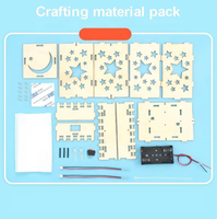 Kit de lampe de projection d'étoiles en bois à faire soi-même, veilleuse artisanale, jouet d'assemblage STEM pour enfants