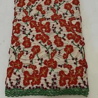 Tissu en dentelle africaine de haute qualité, tissu en dentelle brodée ajourée avec applique florale pour robes de cérémonie et de mariée