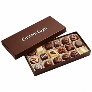 Cajas de Trufas de Chocolate de Dubái de Papel Duro Reciclable con Laminación Mate y Logotipo Personalizado, Embalaje Rígido con Insertos, Regalo de Dulces Gratis - Product Image 1