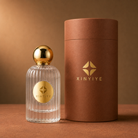 Flacon de parfum vide à rayures verticales 30ml 50ml 100ml, contenant cylindrique pour parfum, logo personnalisé