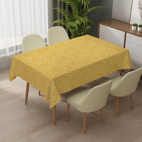 Nappe de table unie en vinyle RNPT, soyeuse et lisse, couleur orange, pour table rectangulaire de style italien