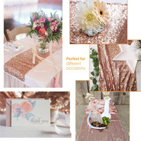 Nappe à paillettes or rose décoration chemin de table mariage chemin de table à paillettes