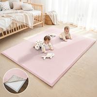 3CM Dicke Gepolsterte Memory-Schaum Babyspielmatte Abnehmbarer Bezug Teppich Kinderzimmer Fallschutz-Steigungsteppich für Krabbelnde Babys
