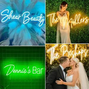Letrero de Neón LED Personalizado con Nombre para Hogar, Centro Comercial, Boda, Bar, Salón de Belleza, Negocio, Decoración, Resistente al Agua IPX3 - Product Image 6