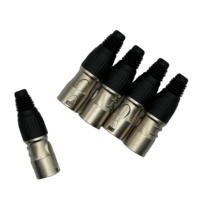 Adaptateur audio XLR mâle SWIELER plaqué nickel, prise OFC noire pour microphone, mélangeur, haut-parleur, prise DMX 3 broches, connecteur micro
