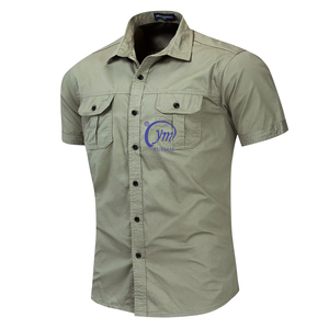 Chemise de travail en plein air de haute qualité Protection solaire Polo de transport dissimulé imperméable Chemise tactique à manches courtes - Product Image 4