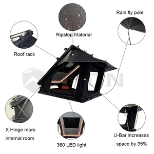 Tenda da Tetto SNDN per Campeggio Quattro <span class=keywords><strong>Stagioni</strong></span>, Tenda Rigida per 2-3 Persone, per Camper e Furgoni - Product Image 4