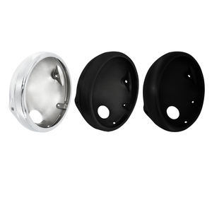 HCMOTORKU Faro LED Vintage da 7 Pollici per <span class=keywords><strong>Moto</strong></span>, Supporto di Montaggio e Copertura Esterna per Harley Sportster XL Touring - Product Image 5