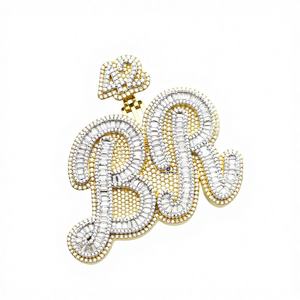 จี้เพชรโมอิสซาไนต์แบบสั่งทำพิเศษ ประดับเพชรหรูหรา พร้อมห่วง A2 ชุบเงินเคลือบทองคำสีกุหลาบ สไตล์ฮิปฮอป สำหรับงานปาร์ตี้ - Product Image 1