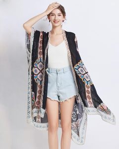 <span class=keywords><strong>Kimono</strong></span> de plage léopard en mousseline pour <span class=keywords><strong>femme</strong></span> 2026 - Style bohème léger pour l'été - Product Image 3