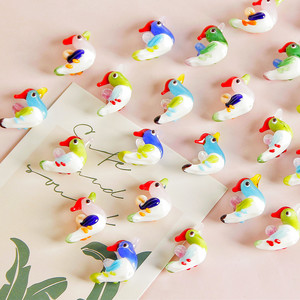 Perles de verre oiseau coloré bricolage perles de cristal conception en gros accessoires d'oiseaux en verre pour la fabrication de boucles d'oreilles collier - Product Image 5