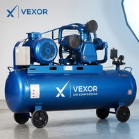 Compresseur d'air à piston électrique à entraînement par courroie 10HP 7,5kW 8bar 12,5bar 1,05m/min 500L Moteur industriel portable robuste