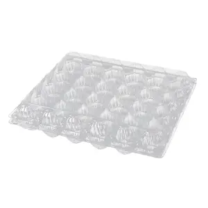 Custom PVC Blister Tray 12/15/30 Egg Carton with Lid Foldable Rectangle Box/Container Disposable Package Solution