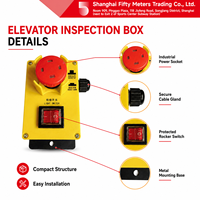 Boîtier d'inspection compact pour ascenseur FR PC avec prise industrielle et interrupteur à bascule pour équipement d'entretien d'ascenseur