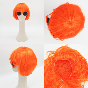 Yachen Neon Màu Hồng Màu Vàng Màu Xanh Lá Cây Ngắn Bob Tóc Giả Tóc Trang Phục Neon Đảng Tóc Giả Cho Phụ Nữ Cô Gái Sinh Nhật Halloween Đảng Trang Trí - Product Image 3