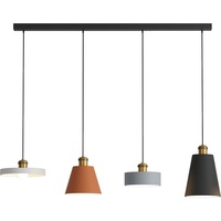 Lustre suspendu linéaire en fer de style industriel minimaliste moderne nordique pour salle à manger, comptoir de bar, éclairage 2024