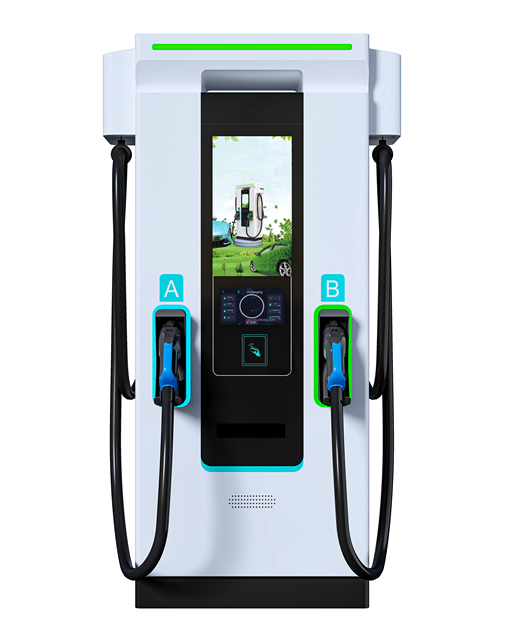 New CHUANGSHANG 60KW to 140KW EV DC Fast Charging Station Floor Mounted 13 Inch Screen Silver/White IP44