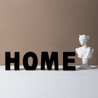 Articles de décoration intérieure simples et modernes petite sculpture de lettres pour la maison ornement de table artisanat en céramique pour la décoration intérieure