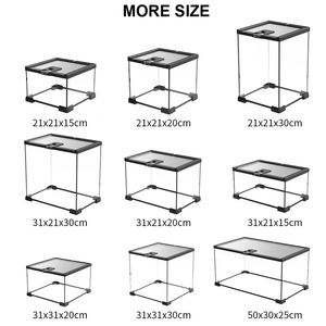 Cage de Terrarium en verre de <span class=keywords><strong>Reptile</strong></span> de modèle solide classique 20*20*19cm maison de transporteur pour la grenouille et le Gecko - Product Image 6